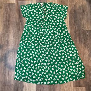 Stanley Sherman Green Cotton Dress with He…